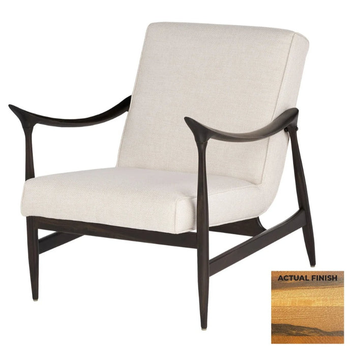 Upholstered Light Brown Arm Chair