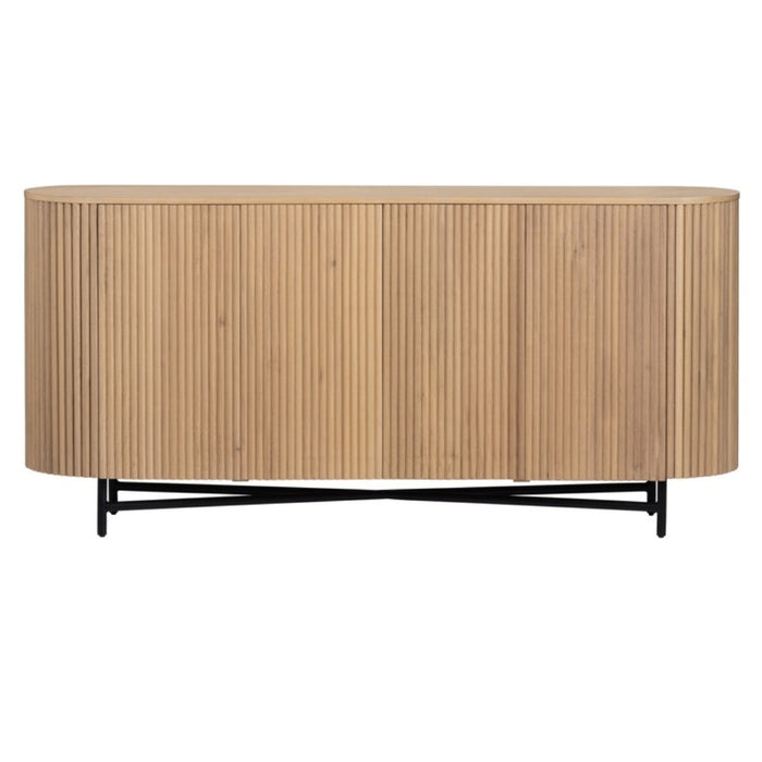 Natural Oval Fluted Sideboard