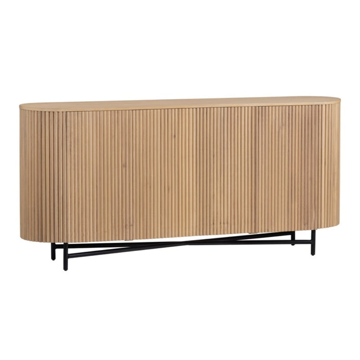 Natural Oval Fluted Sideboard