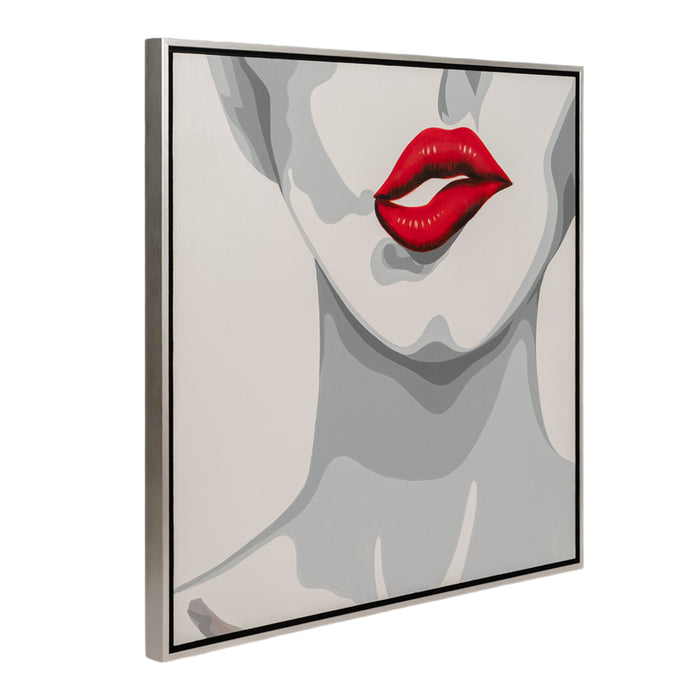 Lip Bite Hand Painted Wall Art