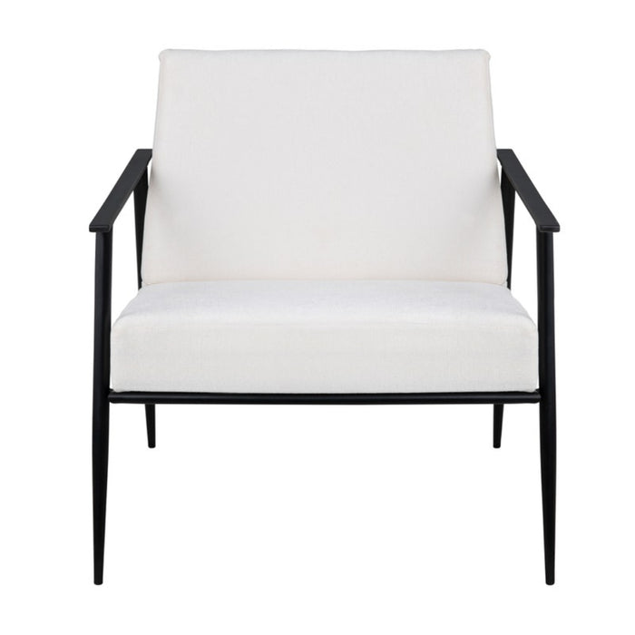 Sleek White Accent Chair