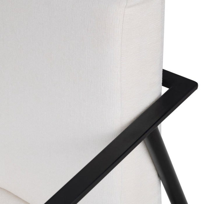 Sleek White Accent Chair