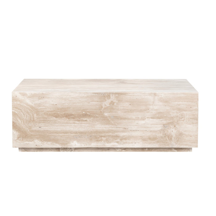 Polished Travertine Cocktail Table