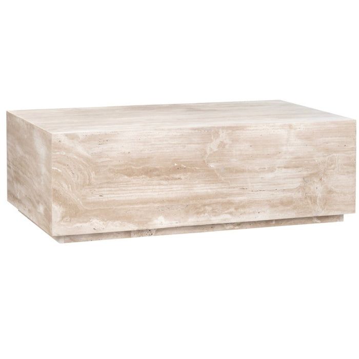 Polished Travertine Cocktail Table