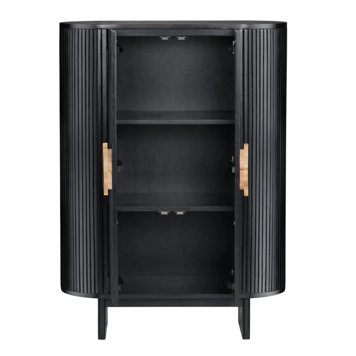 Transitional Black Two-Door Cabinet