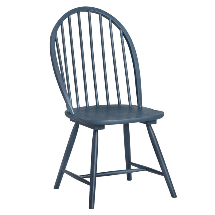 Parker Blue Slat Back Dining Chair - Pair