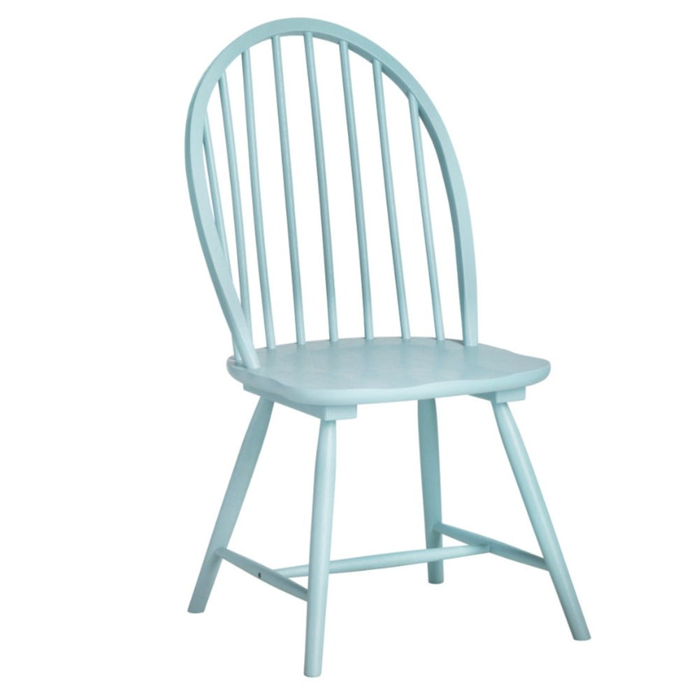 Parker Light Blue Slat Back Dining Chair - Pair