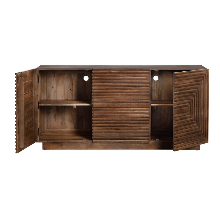 Geometric Warm Brown Sideboard