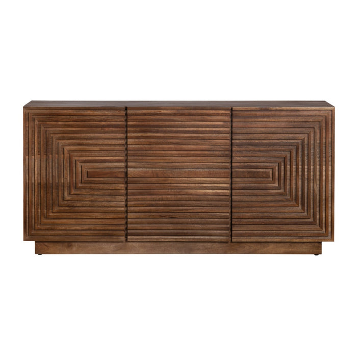 Geometric Warm Brown Sideboard