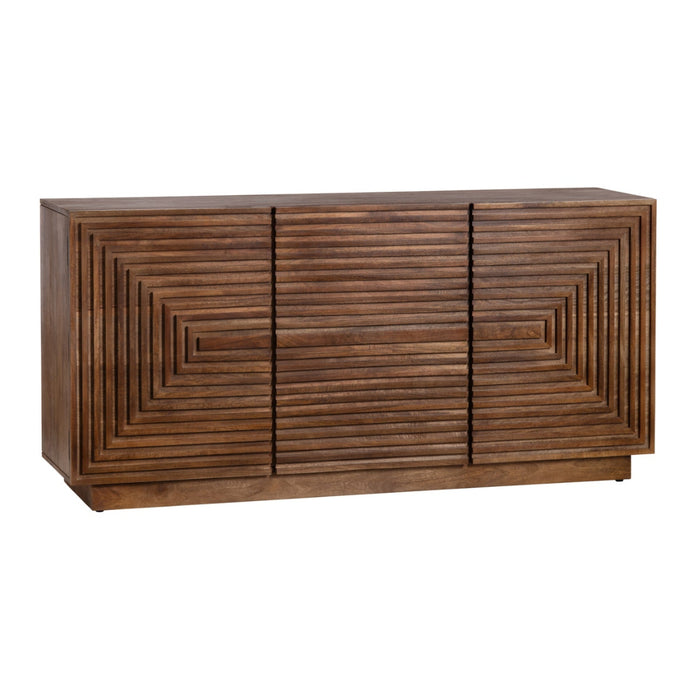 Geometric Warm Brown Sideboard