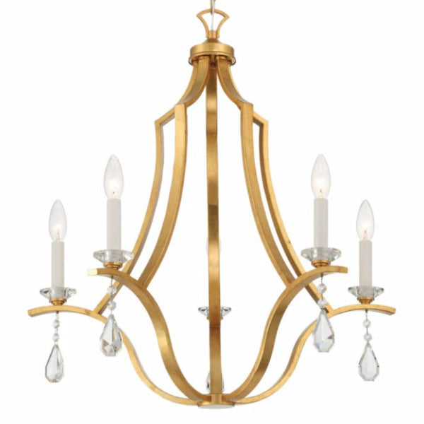 Simplicity Gold Crystal Chandelier