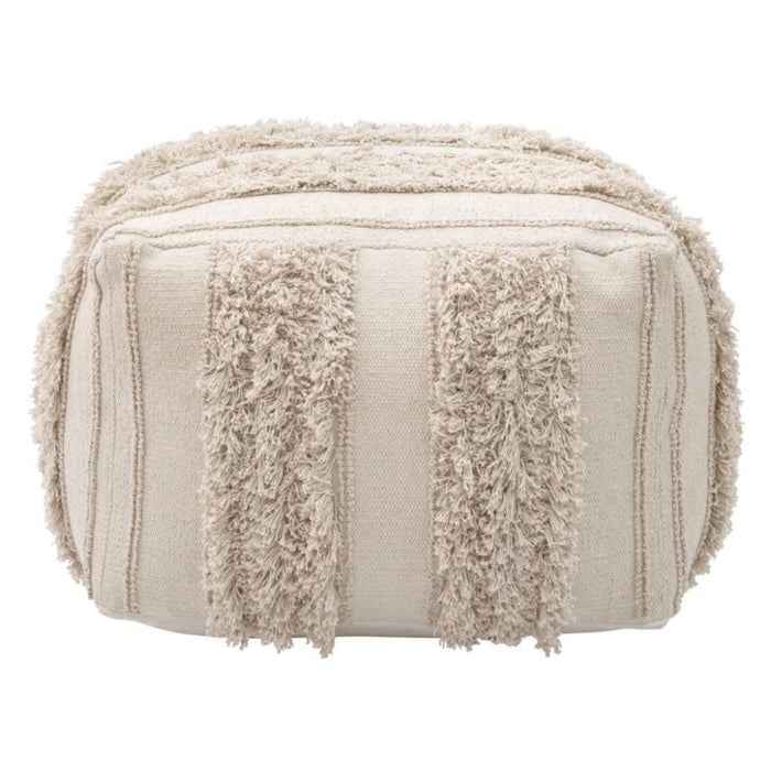 Boho Chic Beige Ottoman