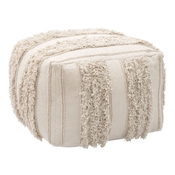 Boho Chic Beige Ottoman