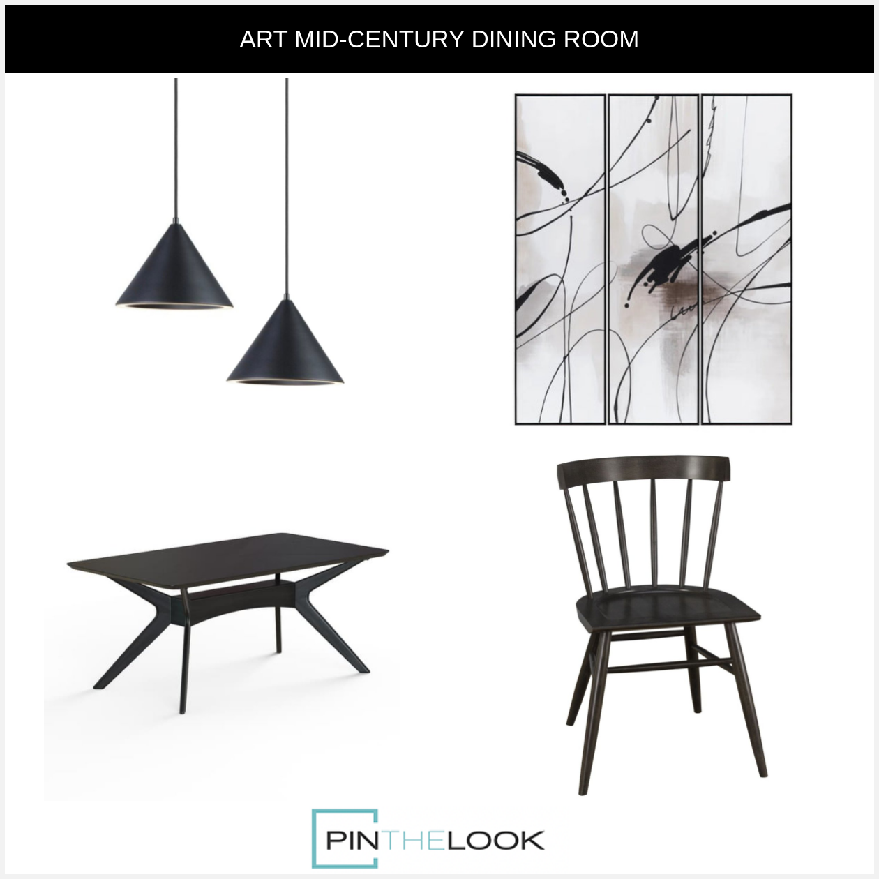 Abstract Black Lines Wall Art