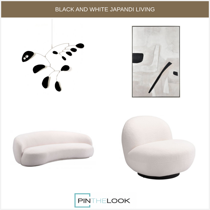 Semi-Circle White Accent Chair