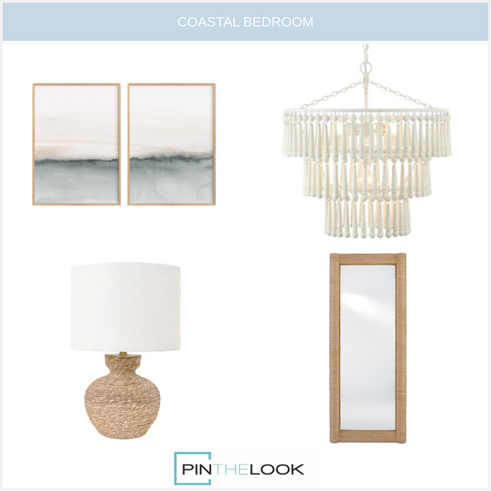 Tiered White Beaded Chandelier
