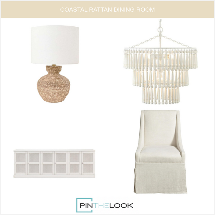 Tiered White Beaded Chandelier