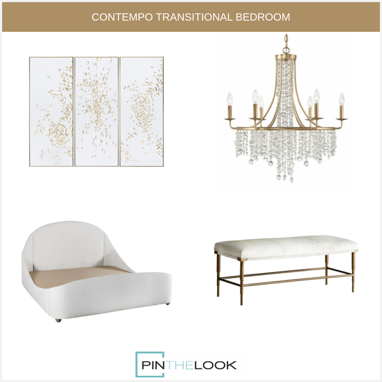 Contemporary Modern Golden Canvas Wall Art