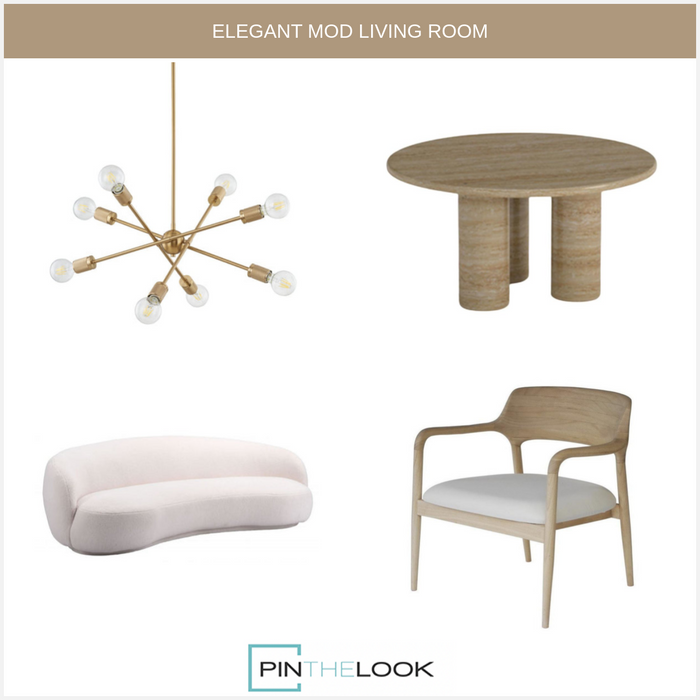 Beige Round Concrete Coffee Table