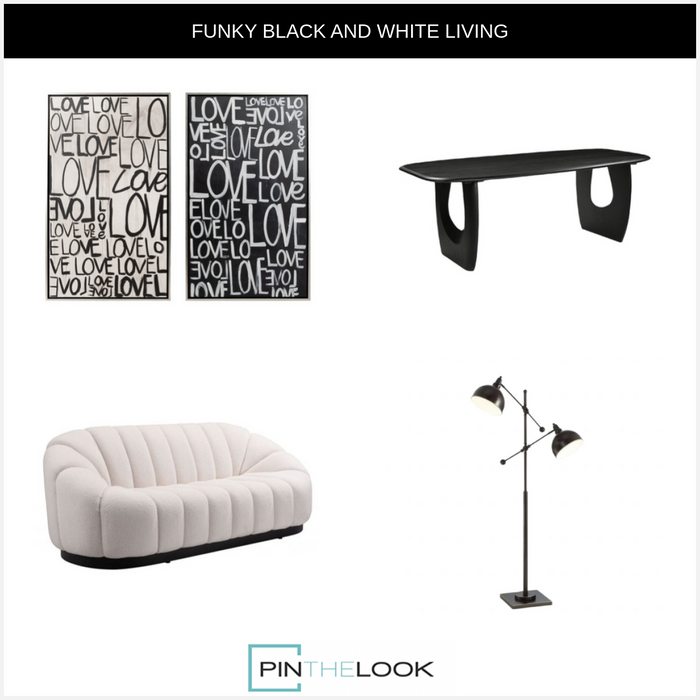 Modern Mid-century Black Coffee Table