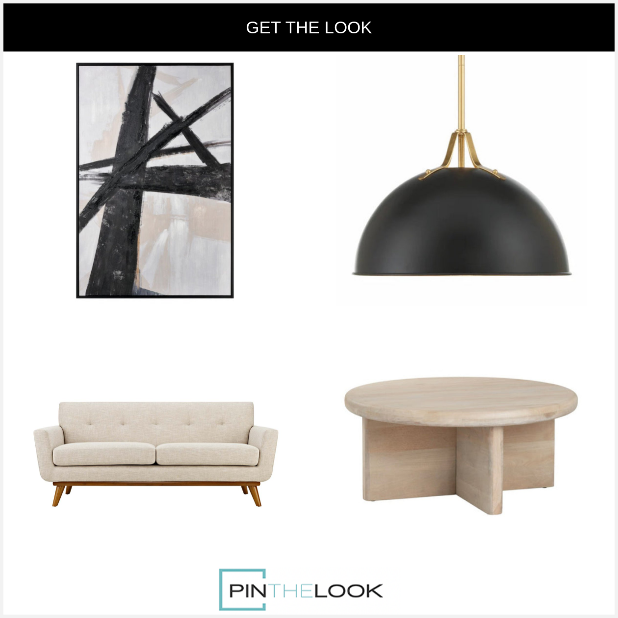 1-Light Modern Farmhouse Black Pendant