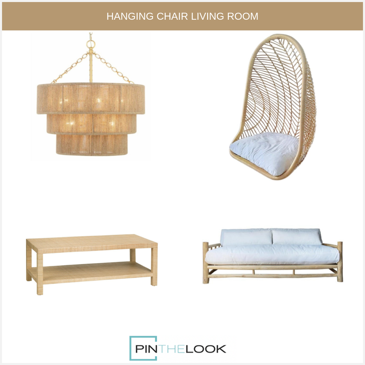 Coastal Raffia Cocktail Table