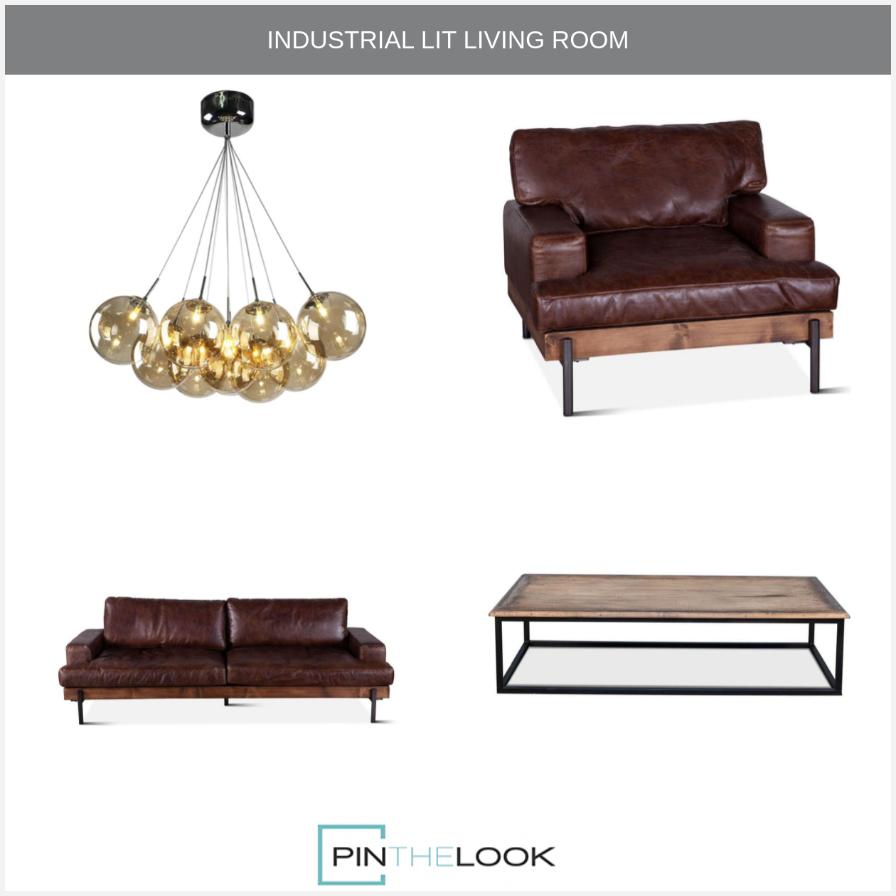 Portofino Industrial Brown Lounge Chair