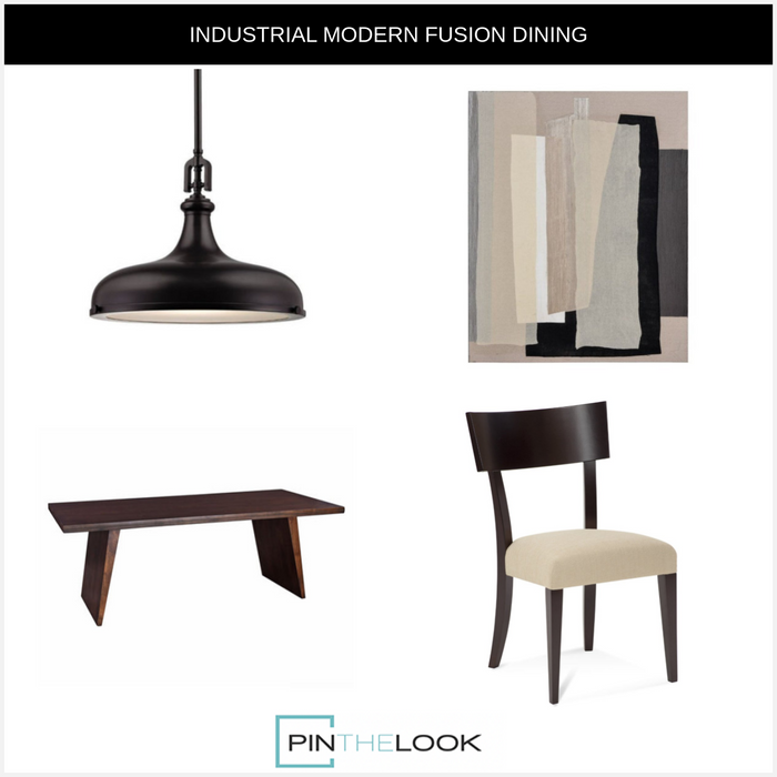 Mid-Century Matte Brown Dining Table