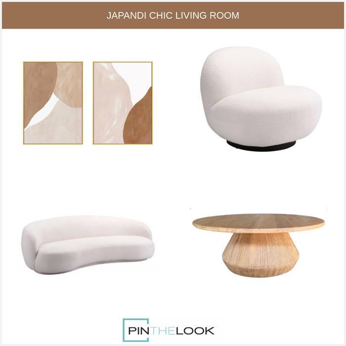 Semi-Circle White Accent Chair