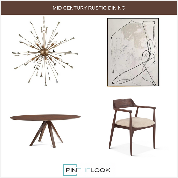 Mid-Century Wooden Upholstered Dining Chair