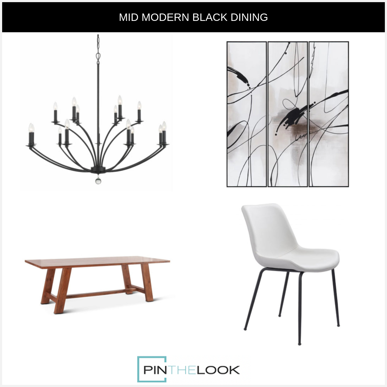 Abstract Black Lines Wall Art