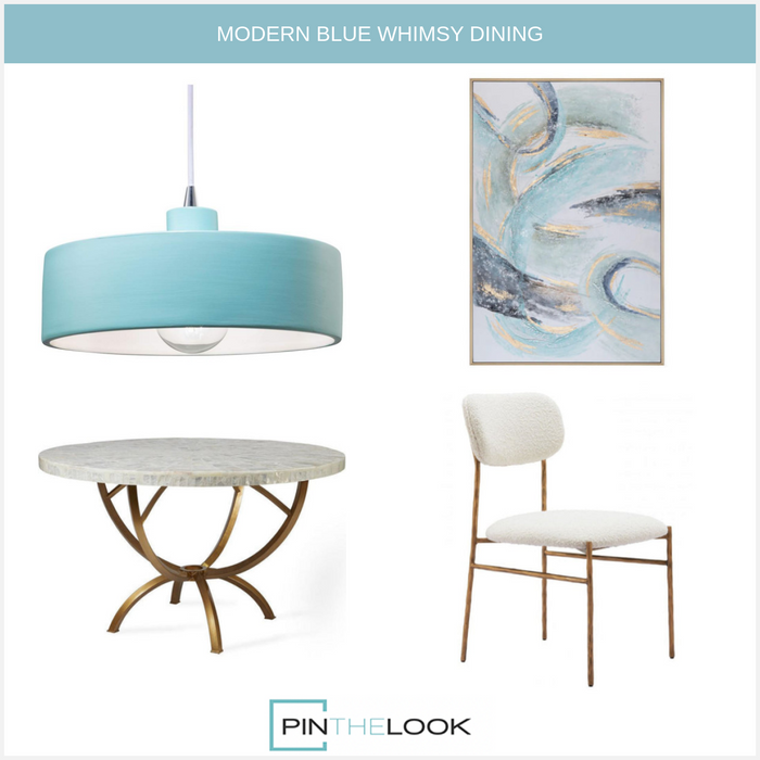 Stylish White Gold Dining Chair