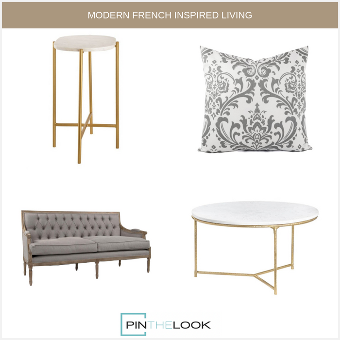 Modern Round White-Gold Coffee Table