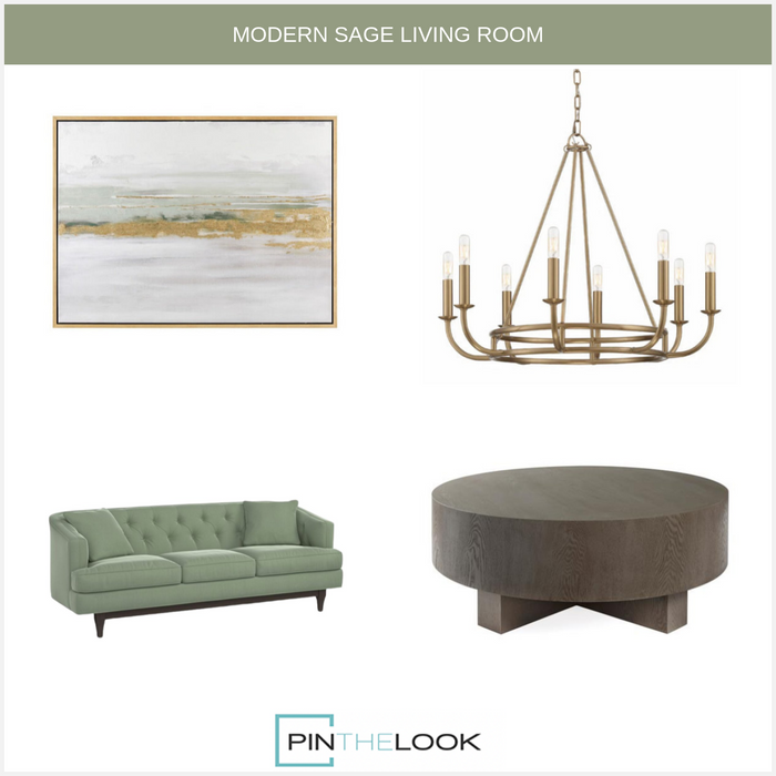 8-Light Aged Brass Sleek Chandelier