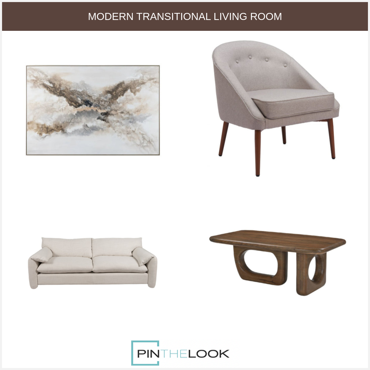 Tufted Beige Walnut Accent Chair