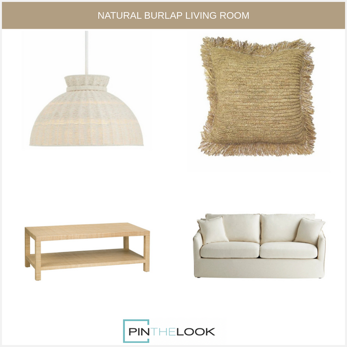 Coastal Raffia Cocktail Table
