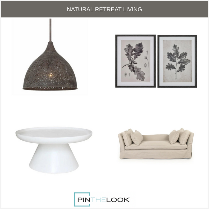 Retro White Round Coffee Table