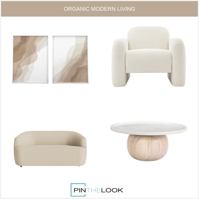Non-Woven Fabric Ivory Accent Chair