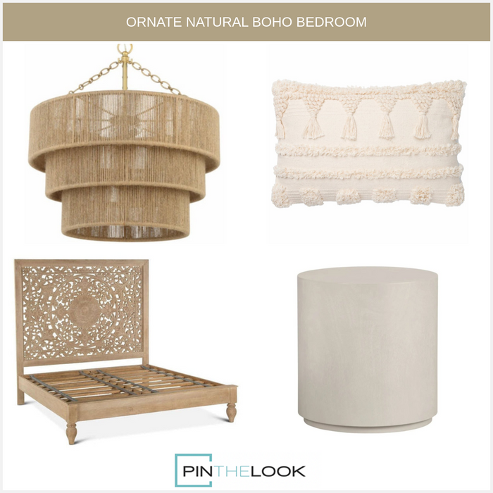 Modern Minimalist Rounded Beige End Table