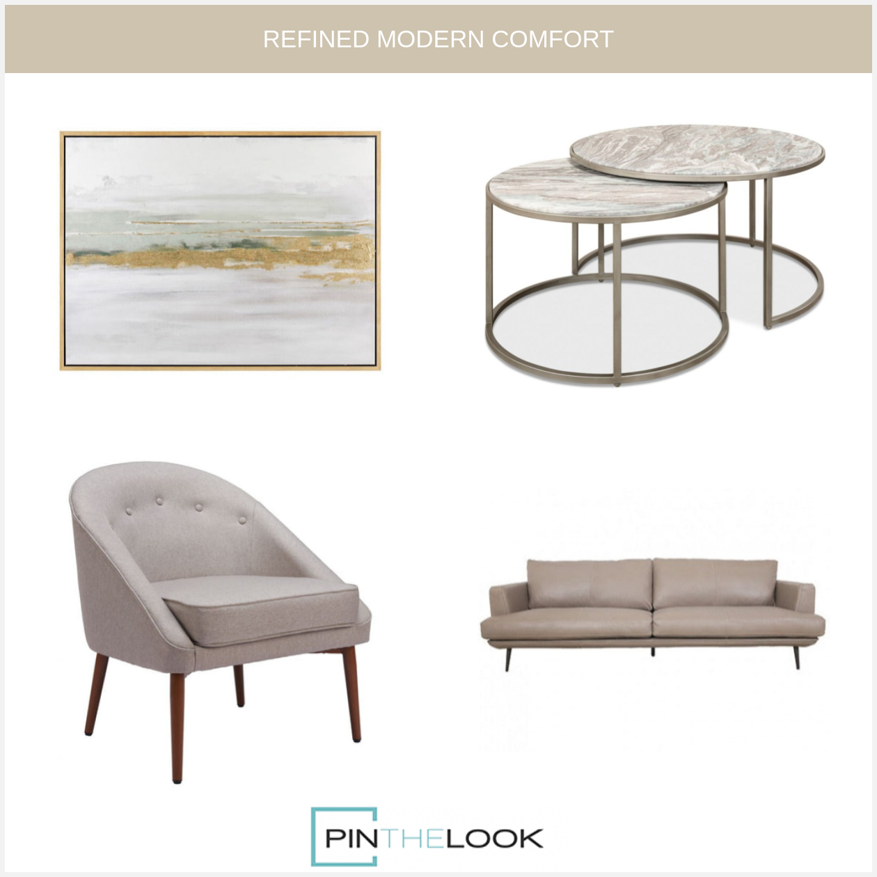 Tufted Beige Walnut Accent Chair