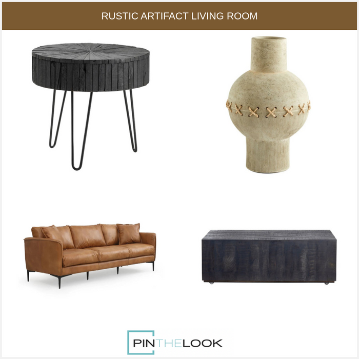 Rustic Dark Brown Cuboid Coffee Table