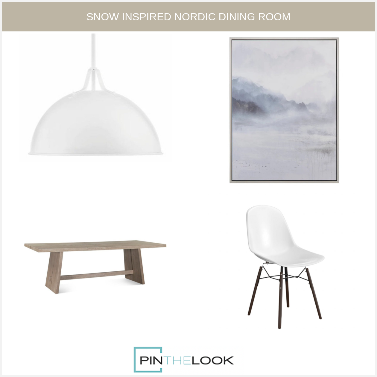 1-Light Modern Farmhouse White Pendant