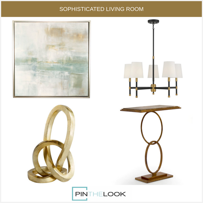 Gold Abstract Sculpture