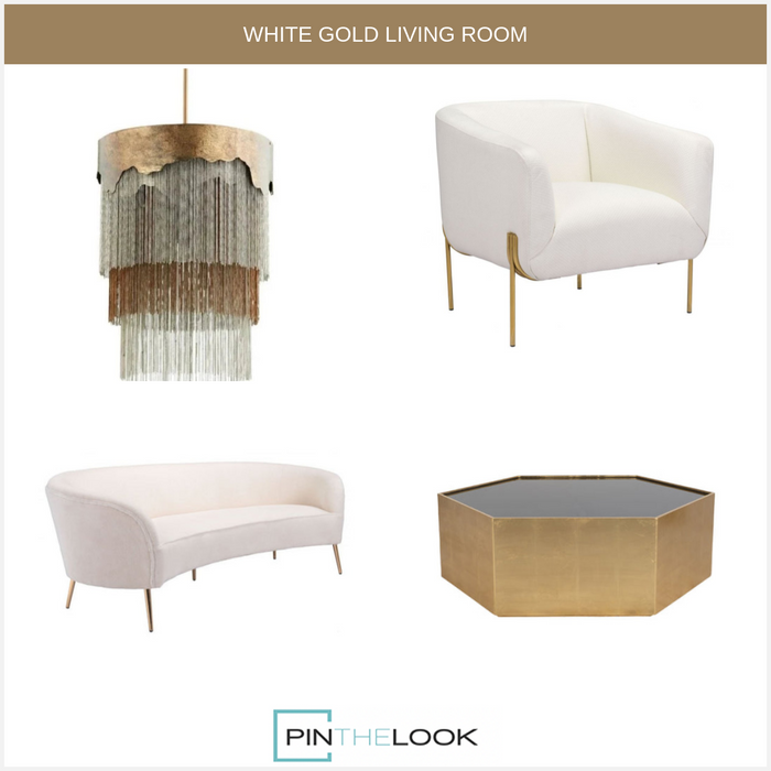 Cream White Curved Sofa