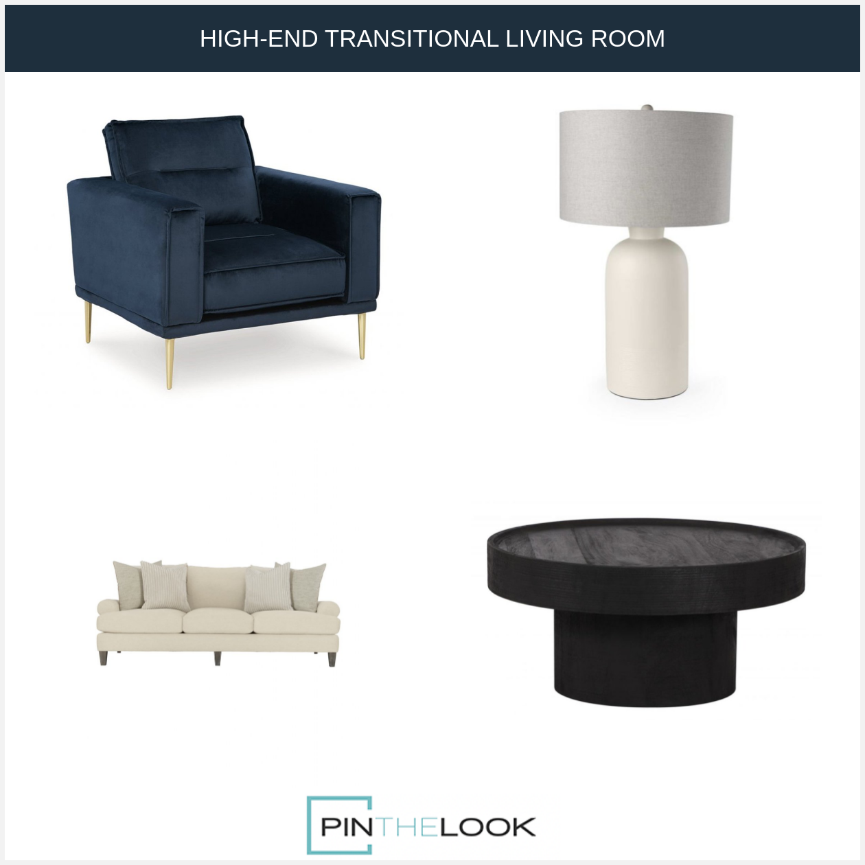 Black Rounded Coffee Table