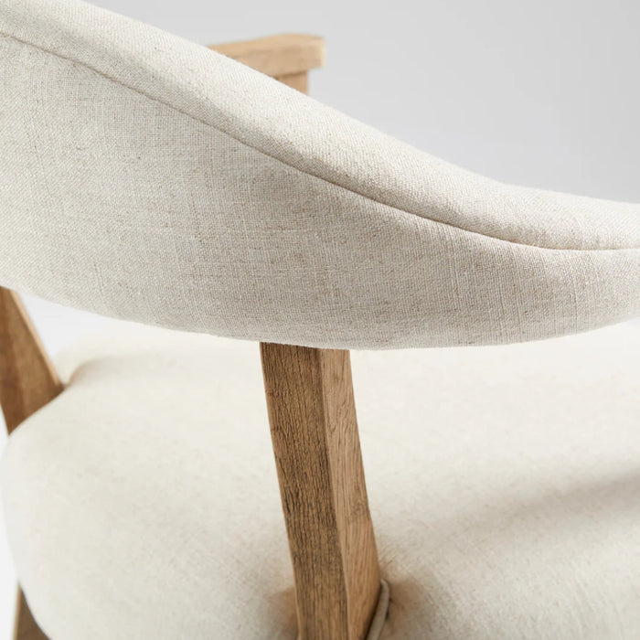 Natural Upholstered Counter Stool