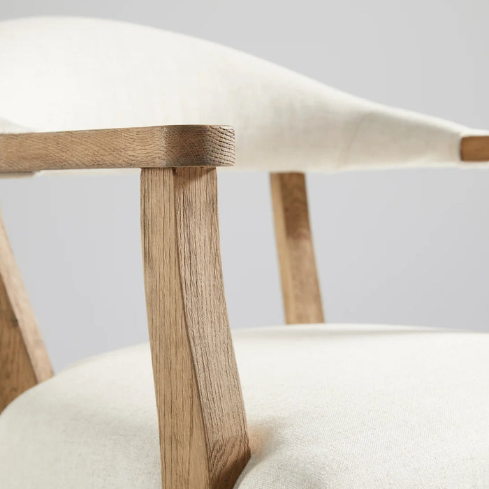 Natural Upholstered Counter Stool