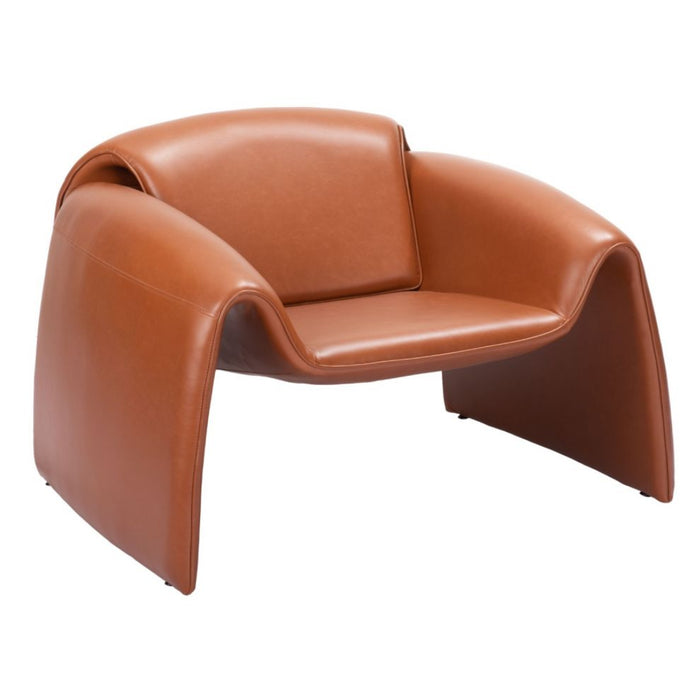 Draped Brown Accent Chair