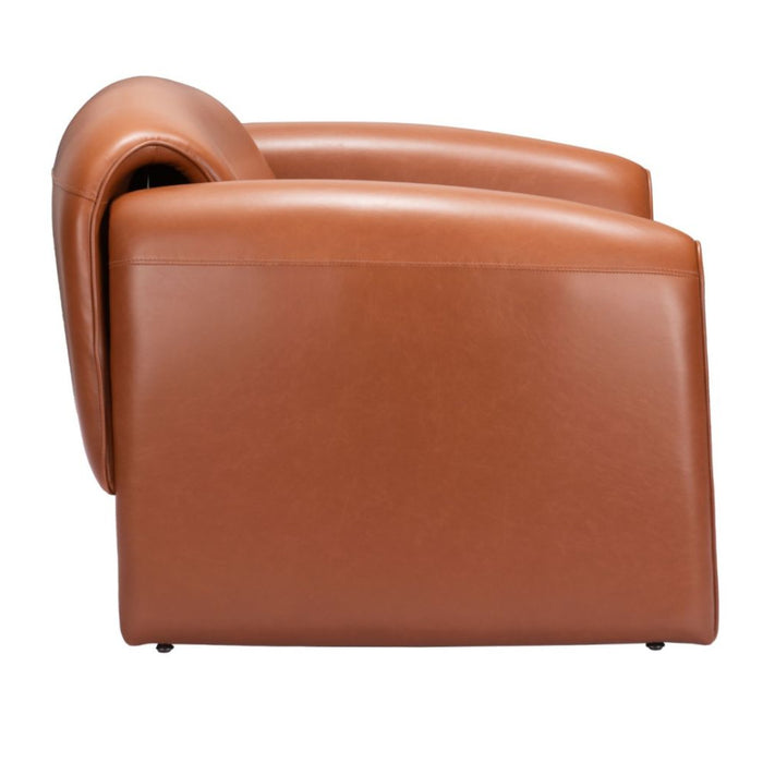 Draped Brown Accent Chair