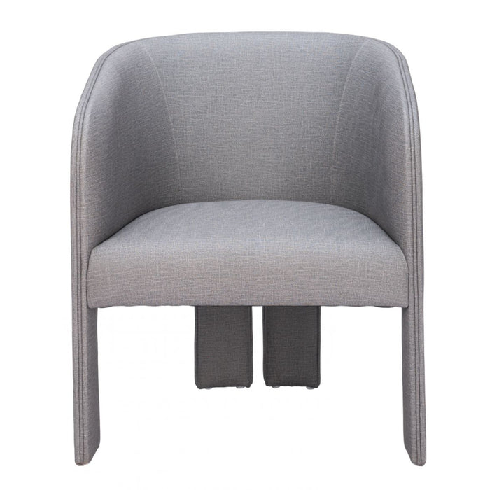 Ribbed Slate Gray Accent Chair